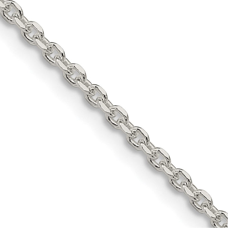 Sterlingsilber 2.1mm Diamantiert Forzantina Ankerkette Halskette