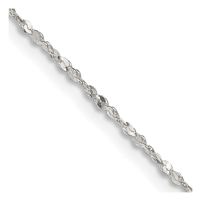 Sterlingsilber 1.4mm Gedreht Serpentine Halskette