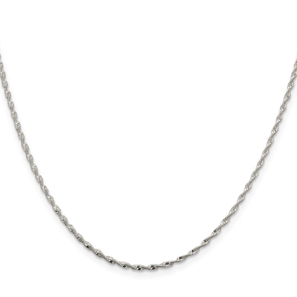 Sterlingsilber 1.65mm Gedreht Fischgrät Halskette