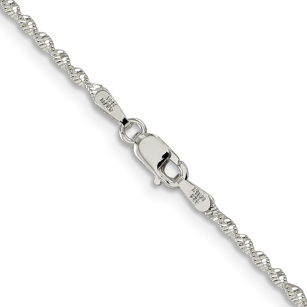 Sterlingsilber 1.65mm Gedreht Fischgrät Halskette