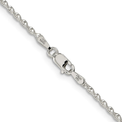 Sterlingsilber 1.65mm Gedreht Fischgrät Halskette