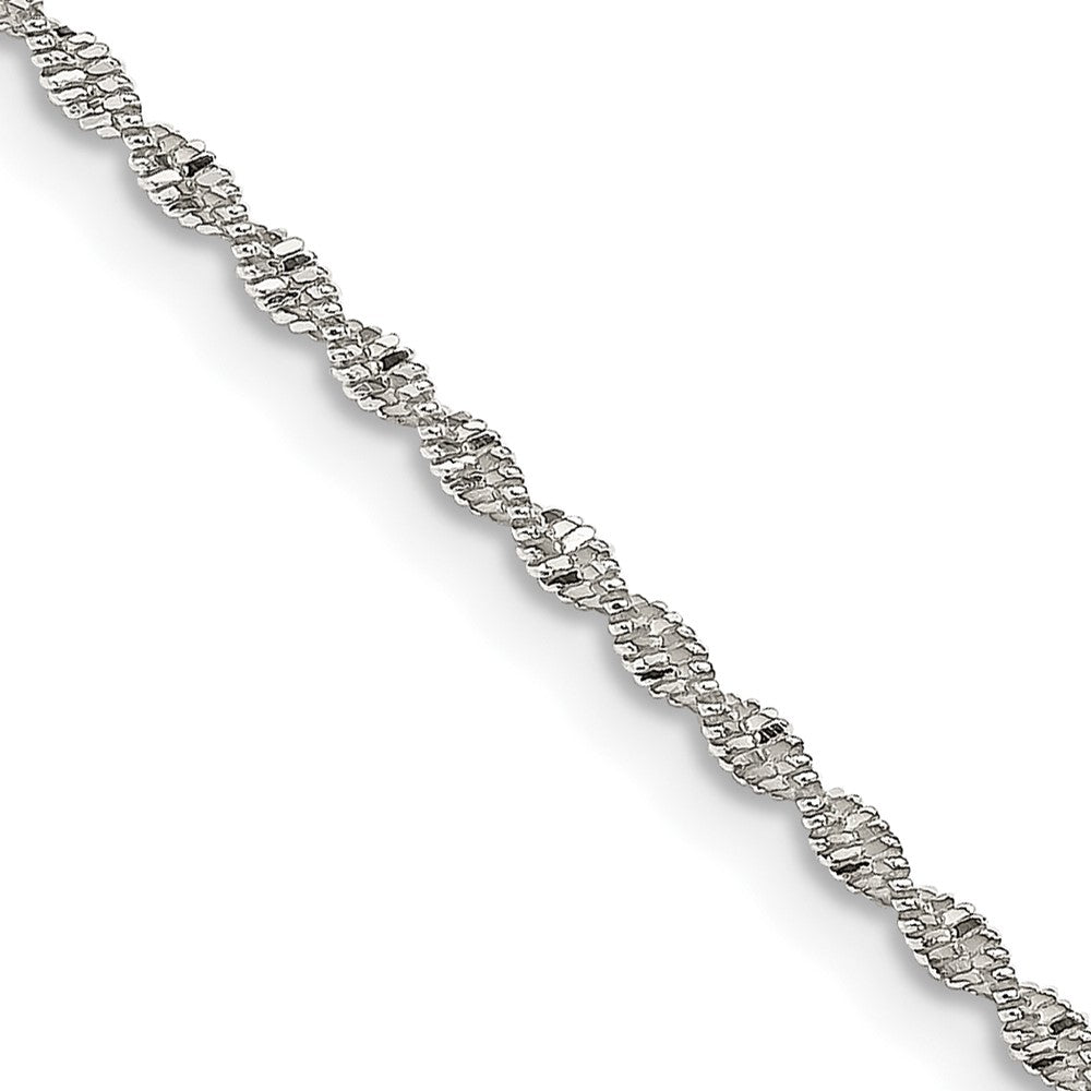 Sterlingsilber 1.65mm Gedreht Fischgrät Halskette