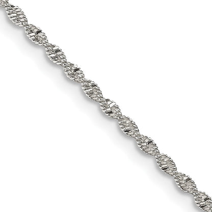 Sterlingsilber 1.65mm Gedreht Fischgrät Halskette