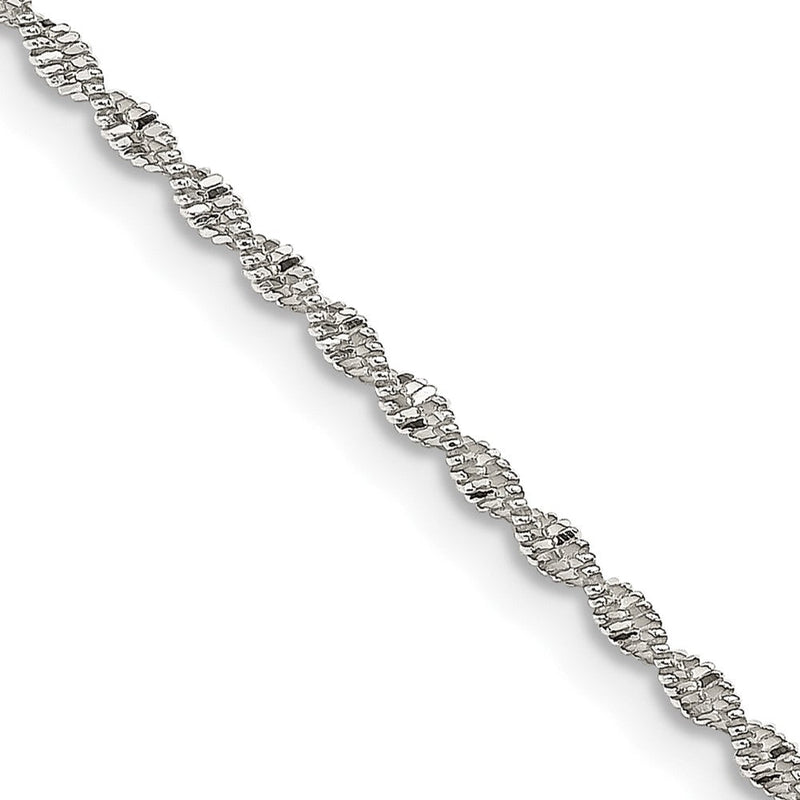 Sterlingsilber 1.65mm Gedreht Fischgrät Halskette