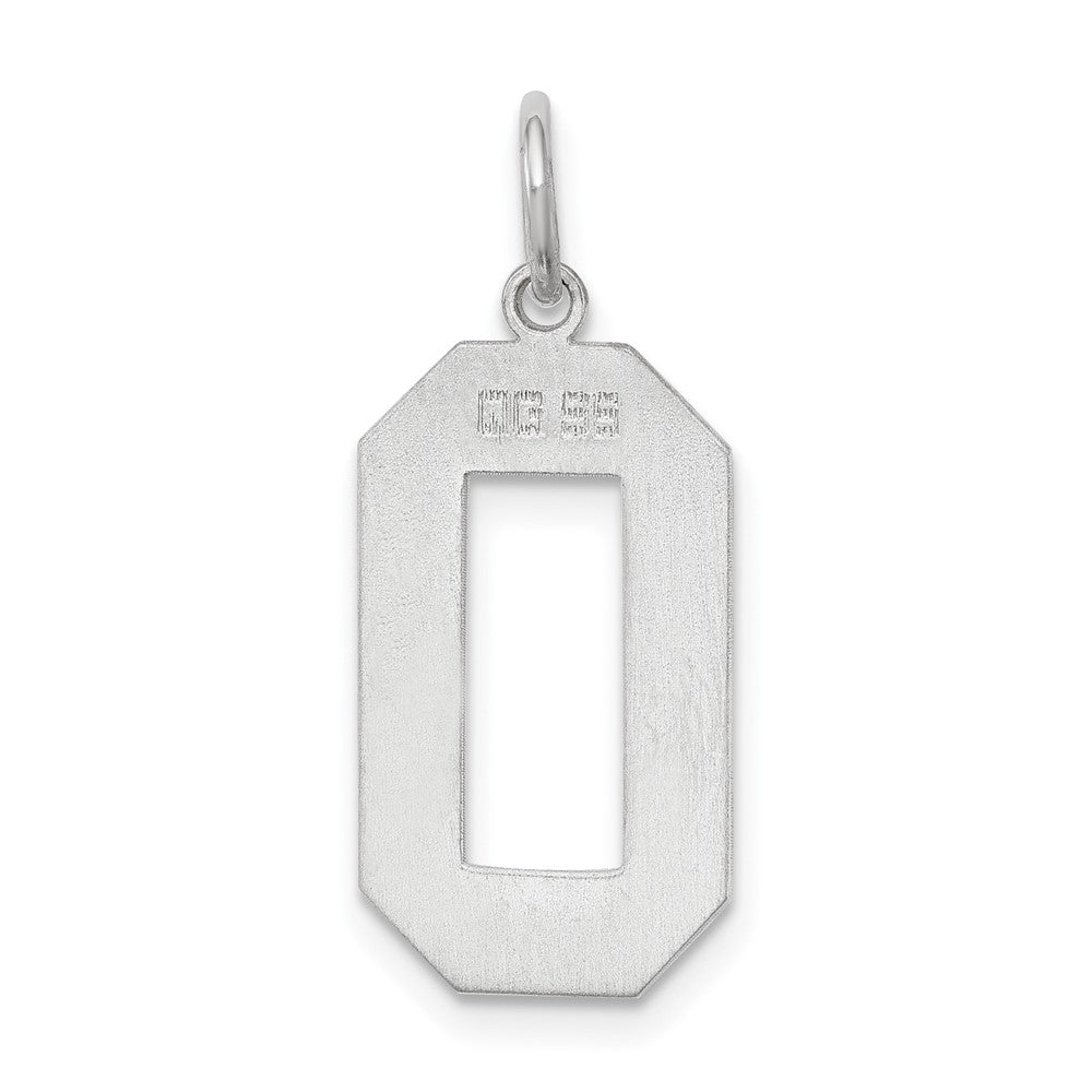 Sterlingsilber Silber/rhodiniert Poliert Zahl 0 Charm