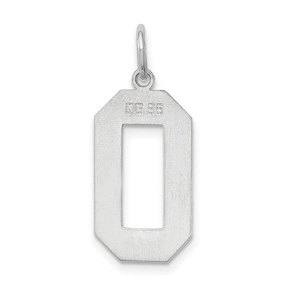 Sterlingsilber Silber/rhodiniert Poliert Zahl 0 Charm