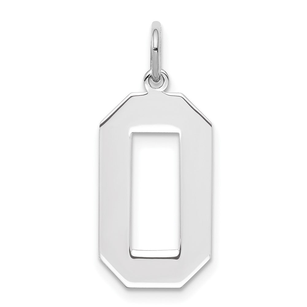 Sterlingsilber Silber/rhodiniert Poliert Zahl 0 Charm