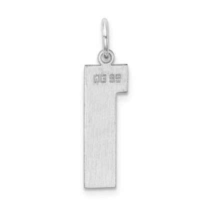 Sterlingsilber Silber/rhodiniert Poliert Zahl 1 Charm