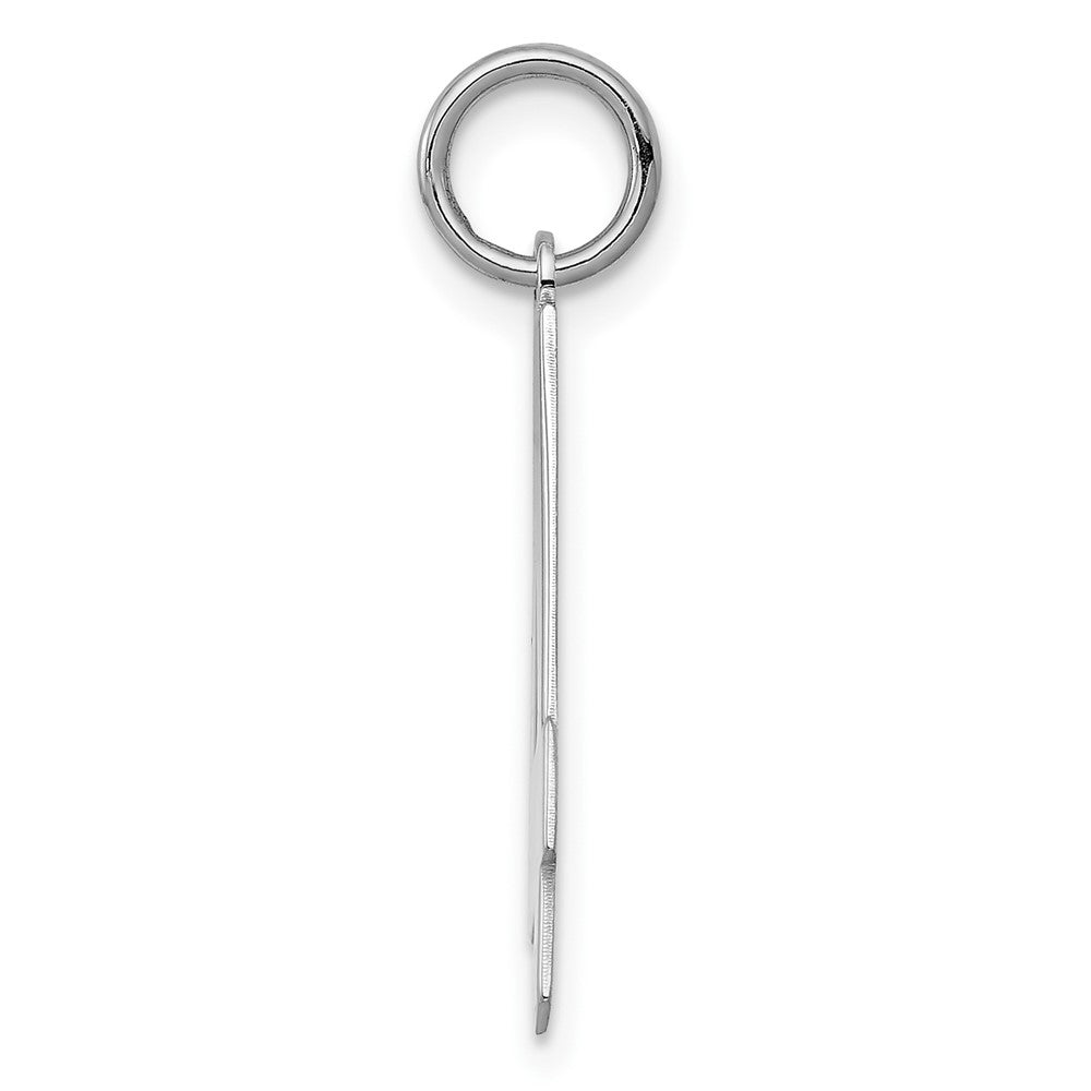 Sterlingsilber Silber/rhodiniert Poliert Zahl 4 Charm