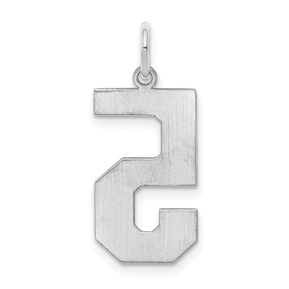Sterlingsilber Silber/rhodiniert Poliert Zahl 5 Charm