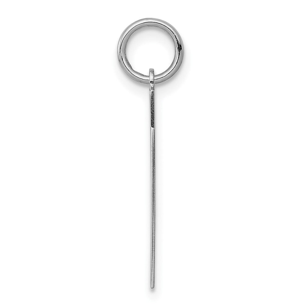 Sterlingsilber Silber/rhodiniert Poliert Zahl 7 Charm