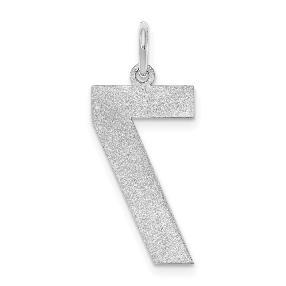 Sterlingsilber Silber/rhodiniert Poliert Zahl 7 Charm