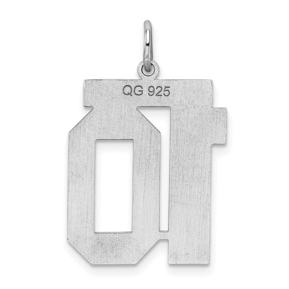 Sterlingsilber Silber/rhodiniert Poliert Zahl 10 Charm