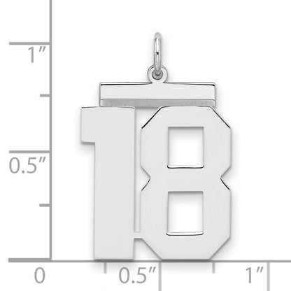 Sterlingsilber Silber/rhodiniert Poliert Zahl 18 Charm