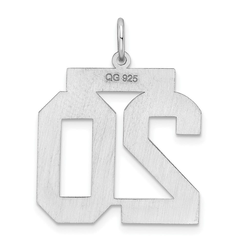 Sterlingsilber Silber/rhodiniert Poliert Zahl 20 Charm