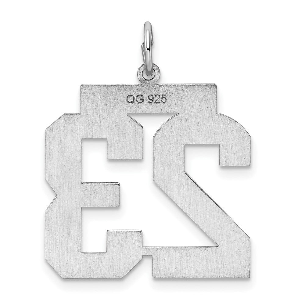 Sterlingsilber Silber/rhodiniert Poliert Zahl 23 Charm