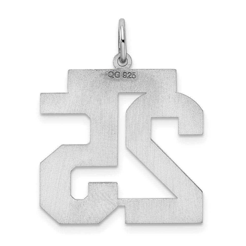 Sterlingsilber Silber/rhodiniert Poliert Zahl 25 Charm