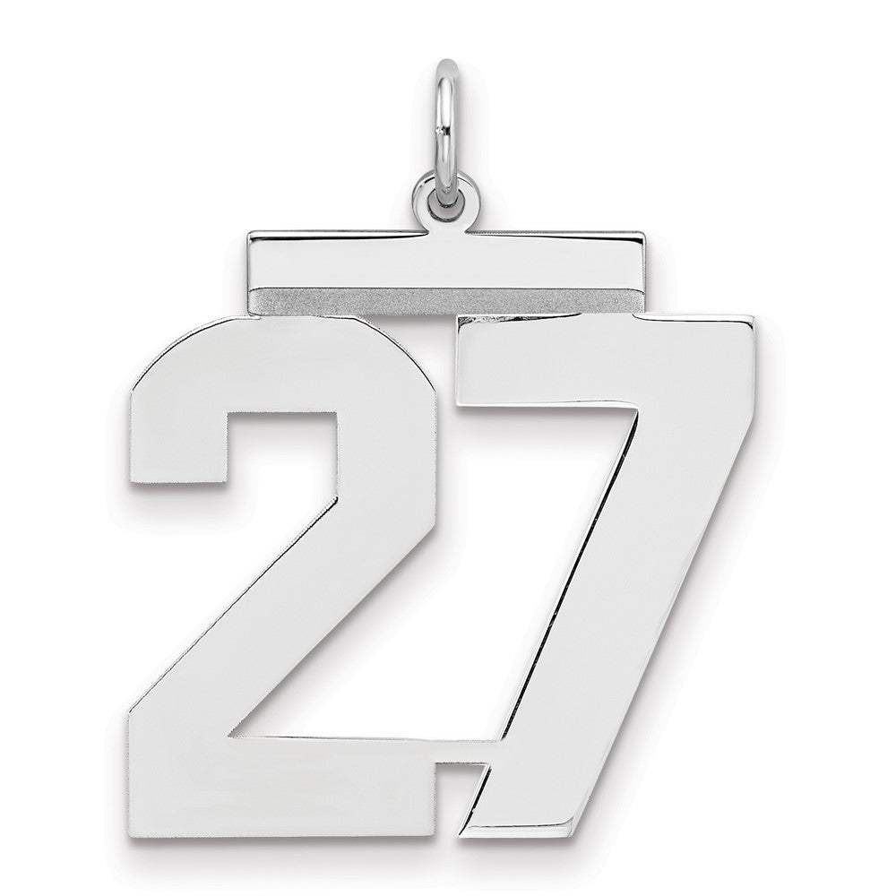 Sterlingsilber Silber/rhodiniert Poliert Zahl 27 Charm
