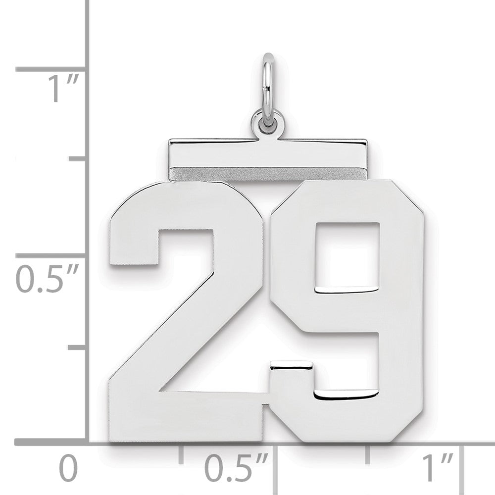 Sterlingsilber Silber/rhodiniert Poliert Zahl 29 Charm