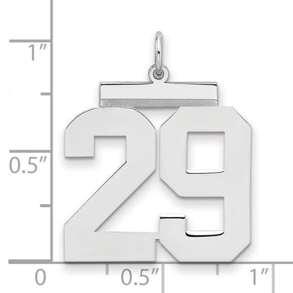 Sterlingsilber Silber/rhodiniert Poliert Zahl 29 Charm