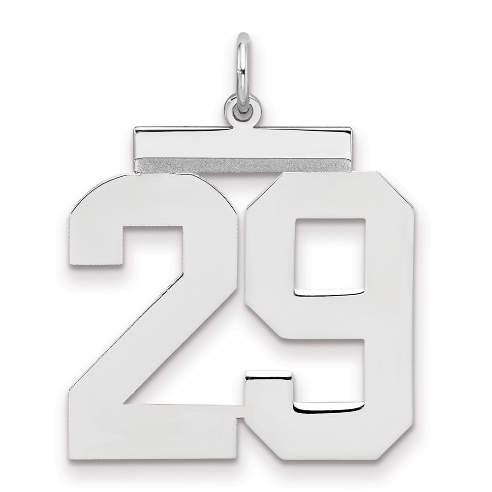 Sterlingsilber Silber/rhodiniert Poliert Zahl 29 Charm