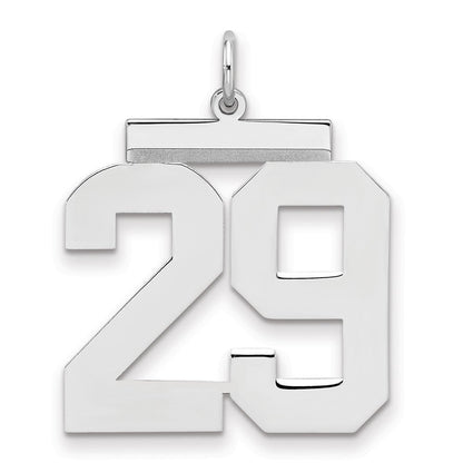 Sterlingsilber Silber/rhodiniert Poliert Zahl 29 Charm