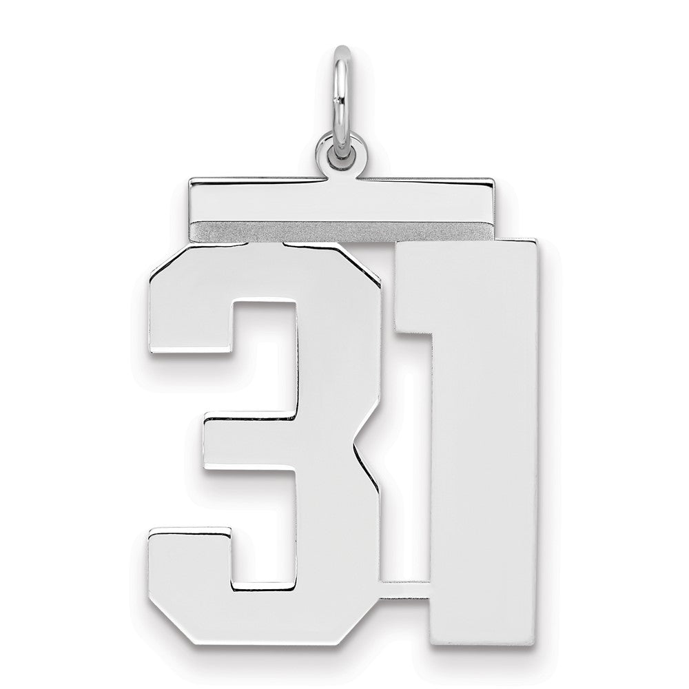 Sterlingsilber Silber/rhodiniert Poliert Zahl 31 Charm