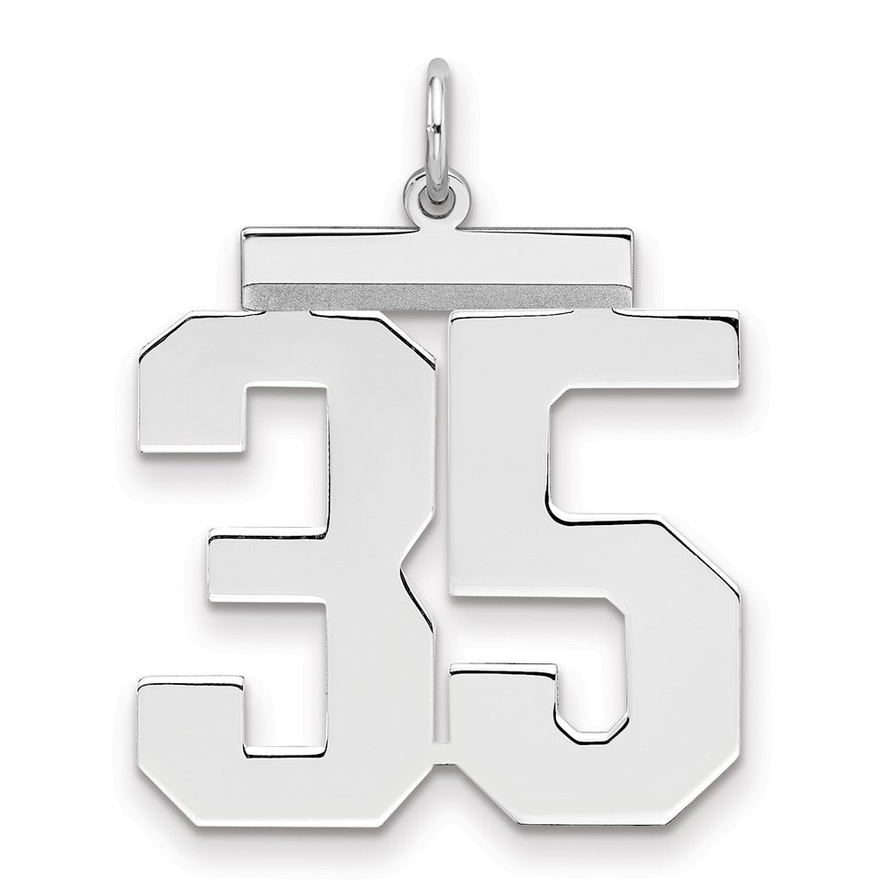 Sterlingsilber Silber/rhodiniert Poliert Zahl 35 Charm