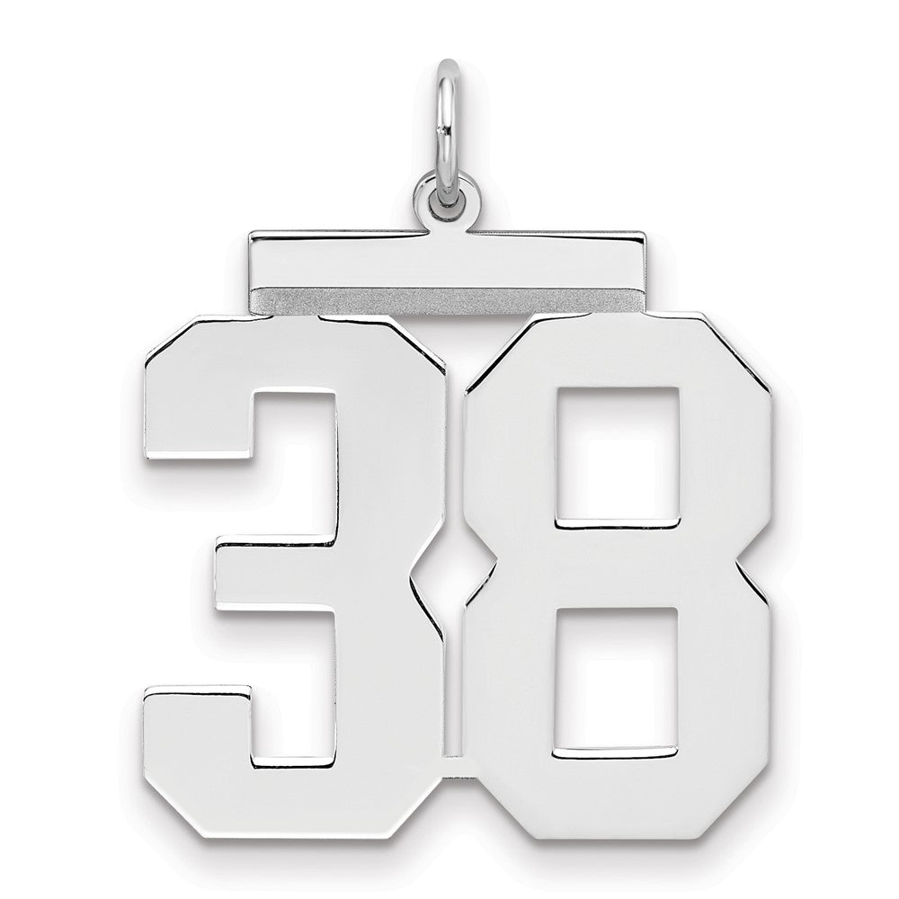 Sterlingsilber Silber/rhodiniert Poliert Zahl 38 Charm