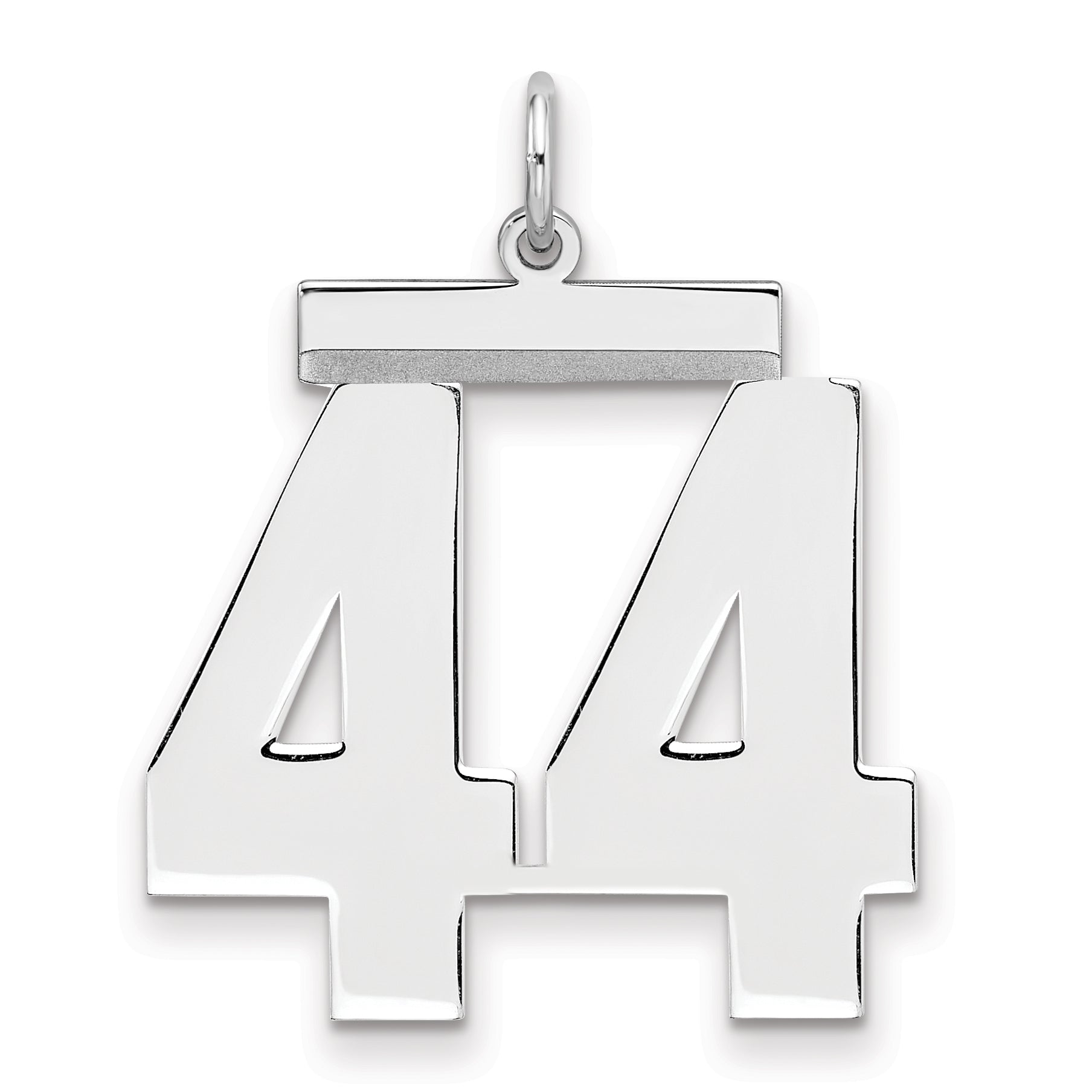 Sterlingsilber Silber/rhodiniert Poliert Zahl 44 Charm