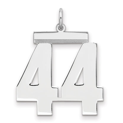 Sterlingsilber Silber/rhodiniert Poliert Zahl 44 Charm