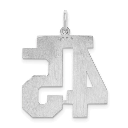 Sterlingsilber Silber/rhodiniert Poliert Zahl 45 Charm