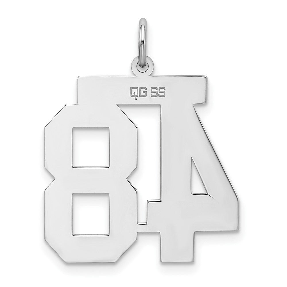 Sterlingsilber Silber/rhodiniert Poliert Zahl 48 Charm