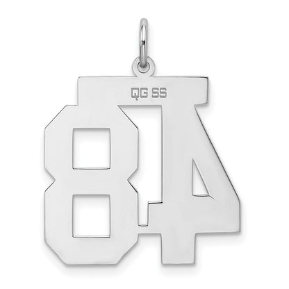 Sterlingsilber Silber/rhodiniert Poliert Zahl 48 Charm