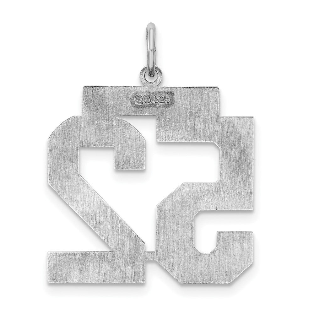Sterlingsilber Silber/rhodiniert Poliert Zahl 52 Charm