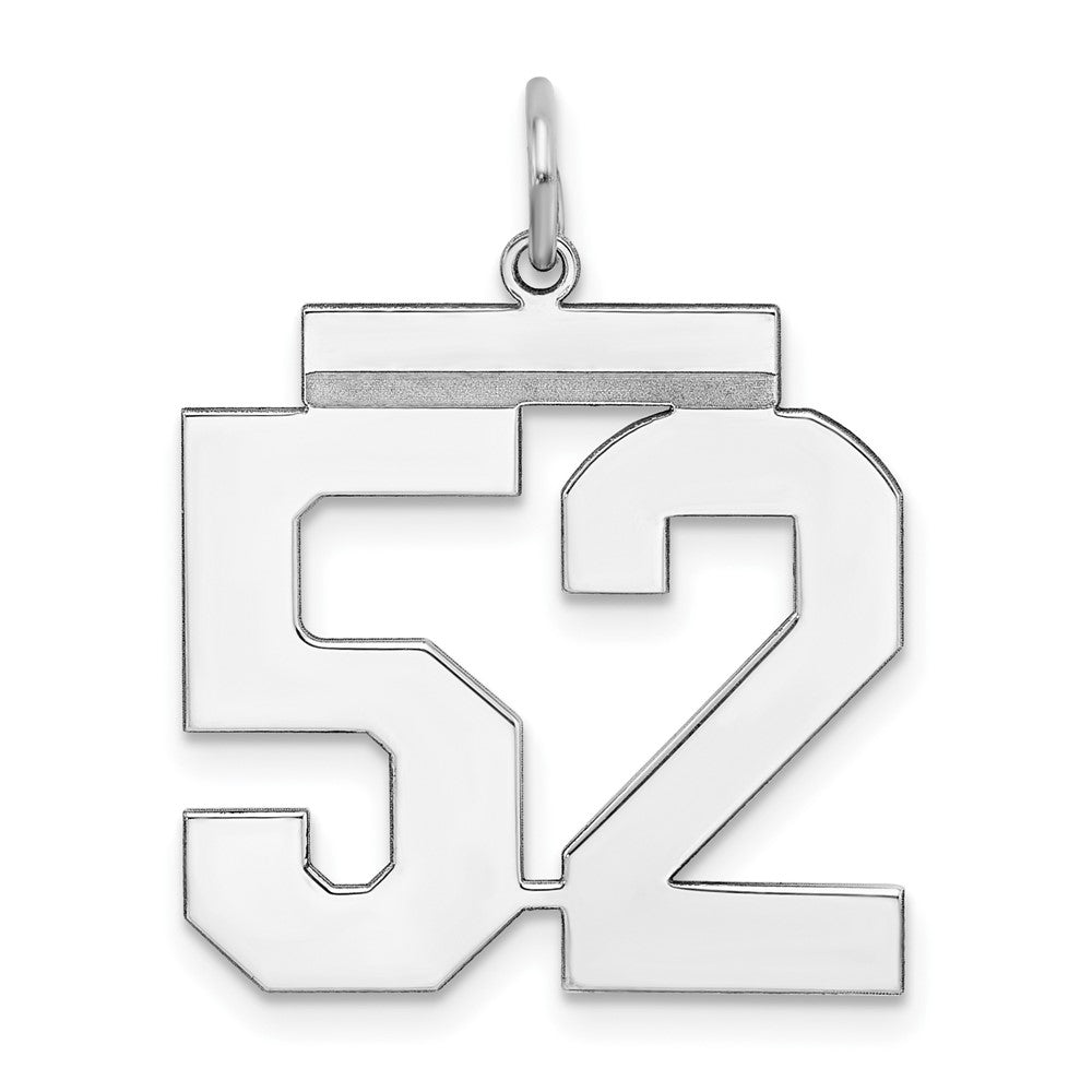 Sterlingsilber Silber/rhodiniert Poliert Zahl 52 Charm