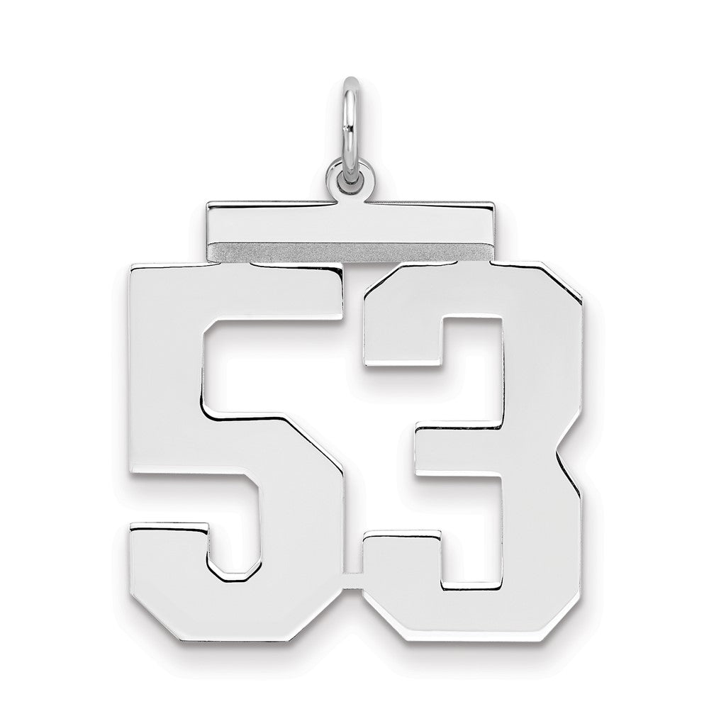 Sterlingsilber Silber/rhodiniert Poliert Zahl 53 Charm