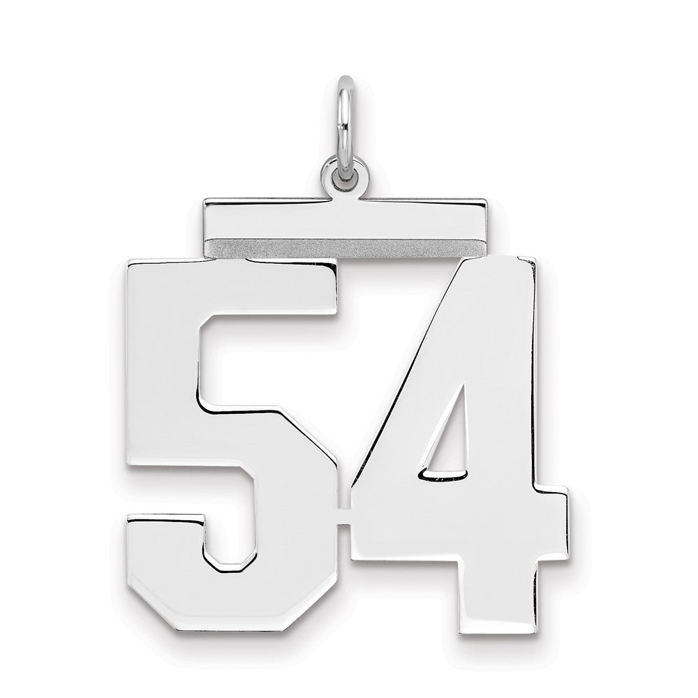 Sterlingsilber Silber/rhodiniert Poliert Zahl 54 Charm