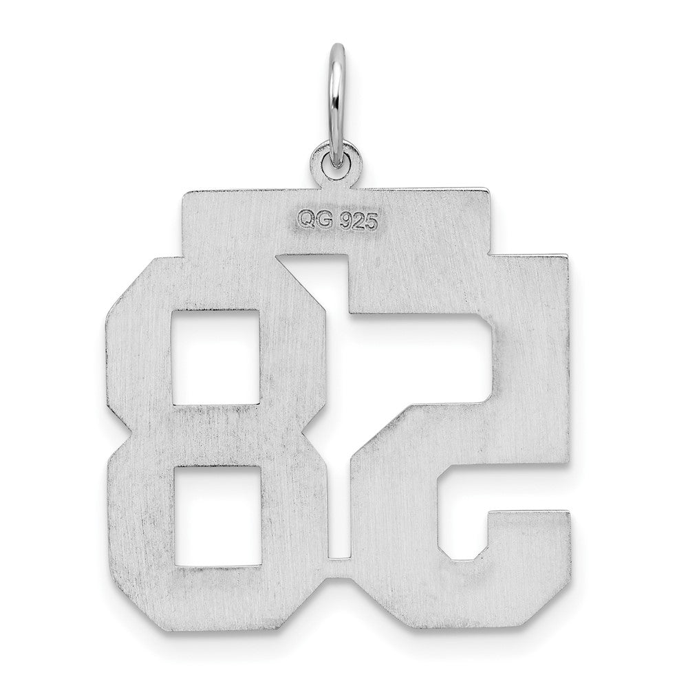 Sterlingsilber Silber/rhodiniert Poliert Zahl 58 Charm