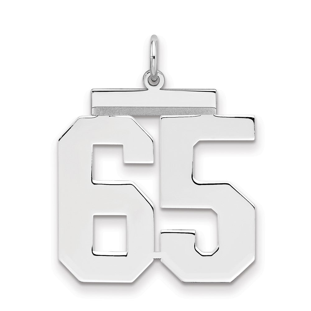 Sterlingsilber Silber/rhodiniert Poliert Zahl 65 Charm
