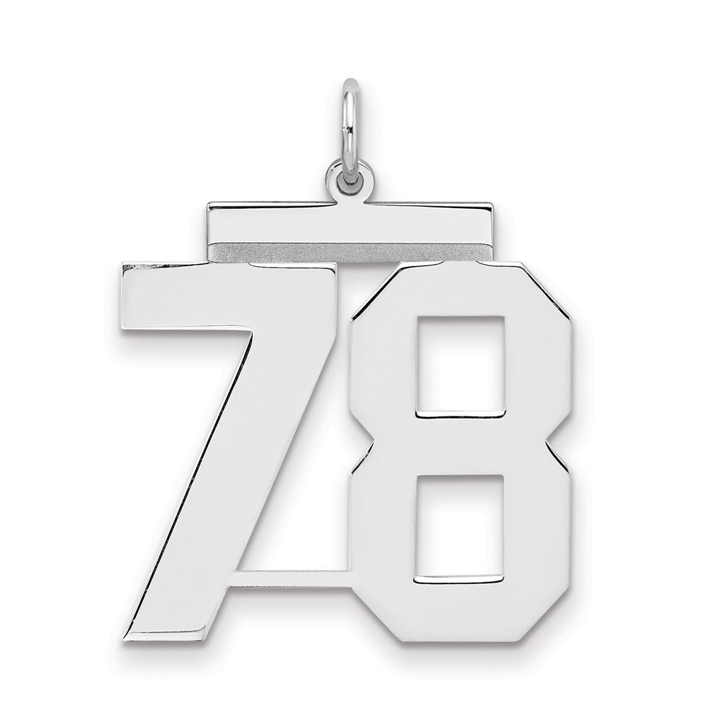 Sterlingsilber Silber/rhodiniert Poliert Zahl 78 Charm