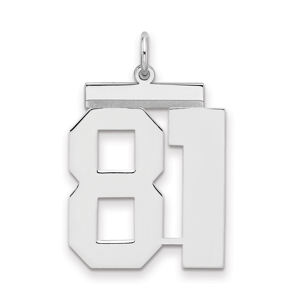Sterlingsilber Silber/rhodiniert Poliert Zahl 81 Charm