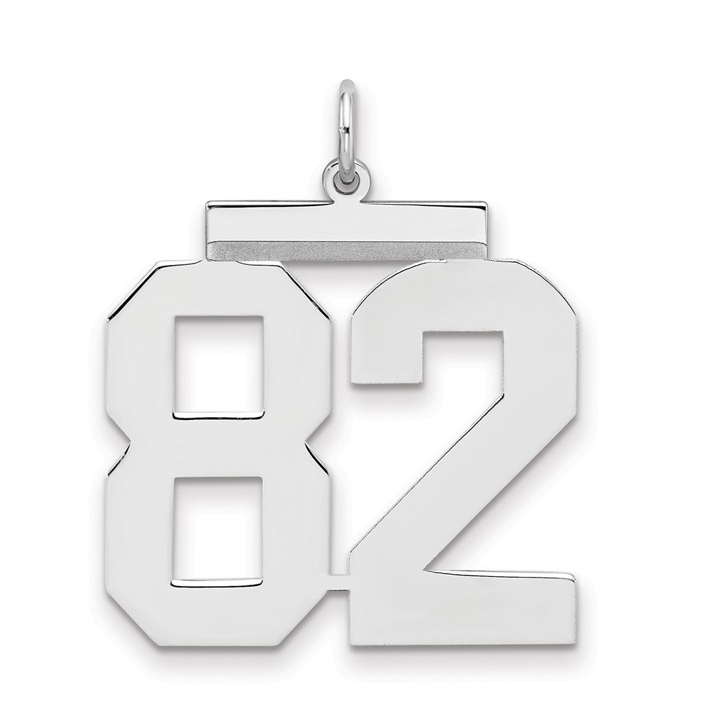 Sterlingsilber Silber/rhodiniert Poliert Zahl 82 Charm