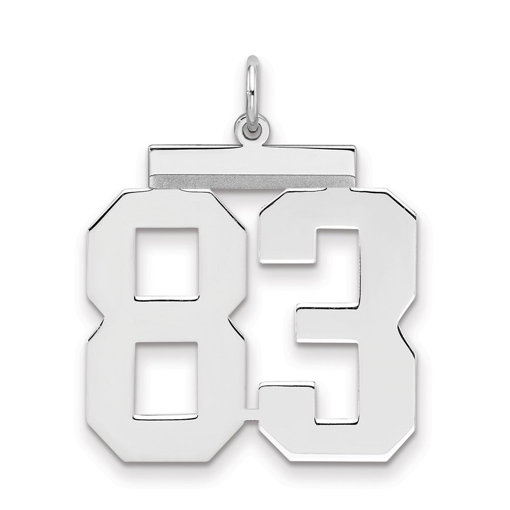 Sterlingsilber Silber/rhodiniert Poliert Zahl 83 Charm