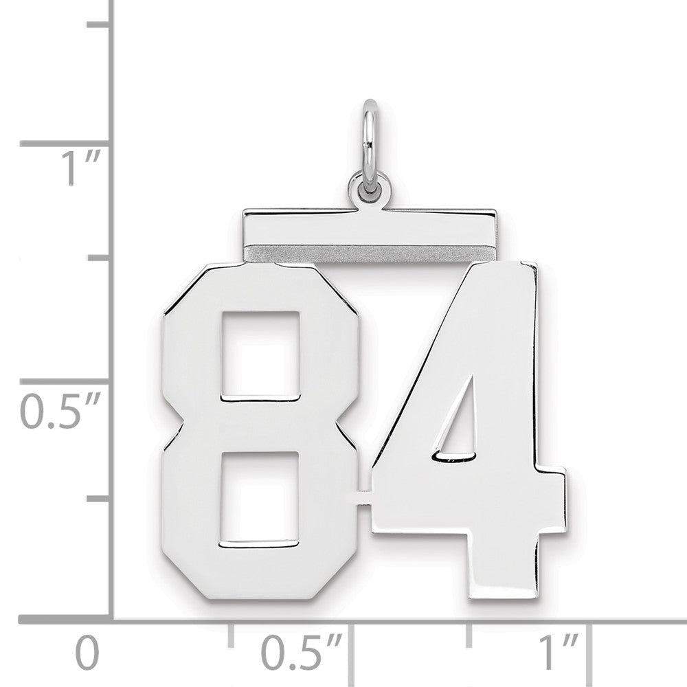 Sterlingsilber Silber/rhodiniert Poliert Zahl 84 Charm