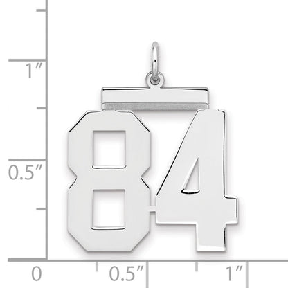 Sterlingsilber Silber/rhodiniert Poliert Zahl 84 Charm