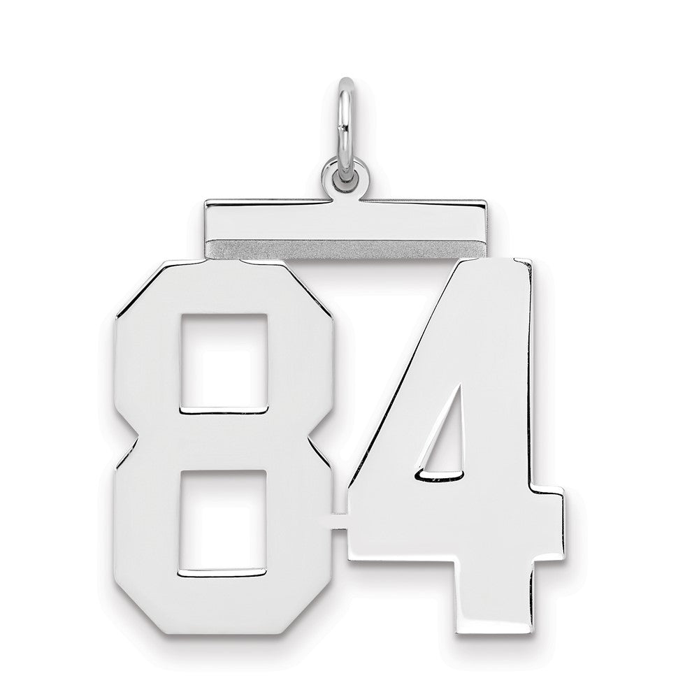 Sterlingsilber Silber/rhodiniert Poliert Zahl 84 Charm