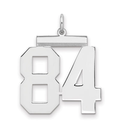 Sterlingsilber Silber/rhodiniert Poliert Zahl 84 Charm