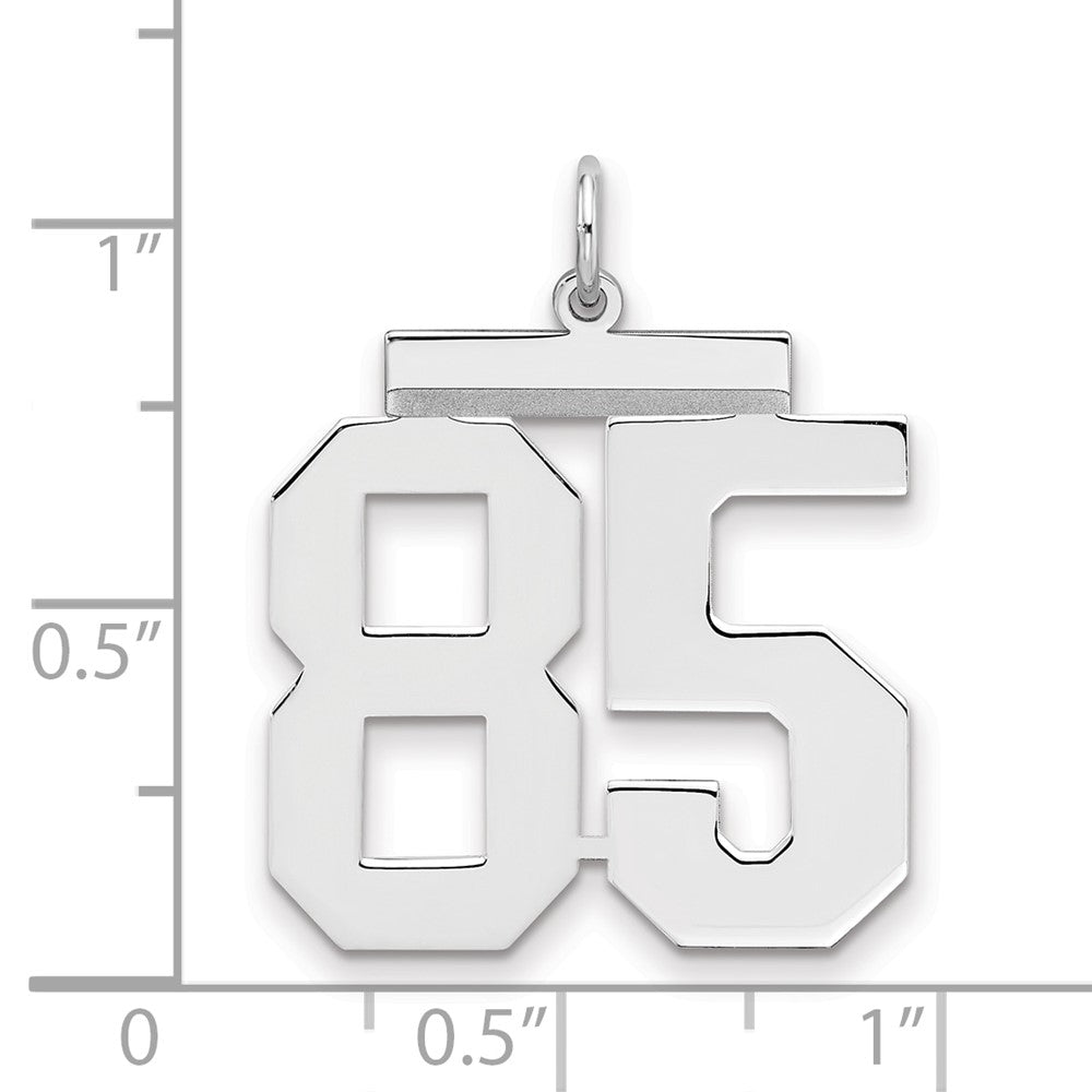 Sterlingsilber Silber/rhodiniert Poliert Zahl 85 Charm