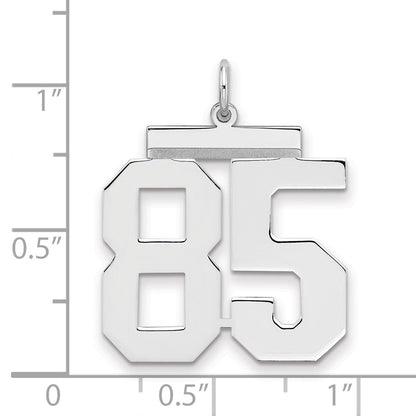 Sterlingsilber Silber/rhodiniert Poliert Zahl 85 Charm